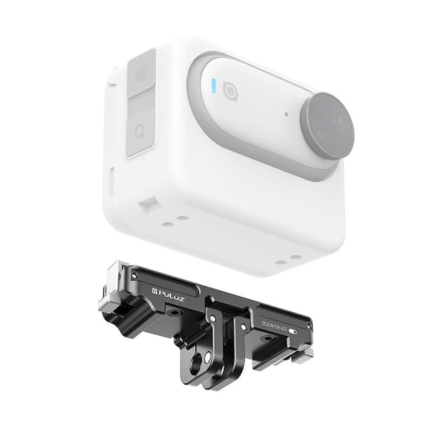 (Ny) Til Insta360 GO3 / GO 3S PULUZ Magnetisk Quick Release Basebeslag i Aluminiumslegering (Sort) Svart