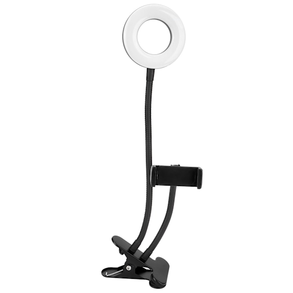 USB-LED-rengasvalo 10 himmennysasteella ja klipsillä suoratoistoon, valokuvaukseen, lukemiseen ja käsitöihin