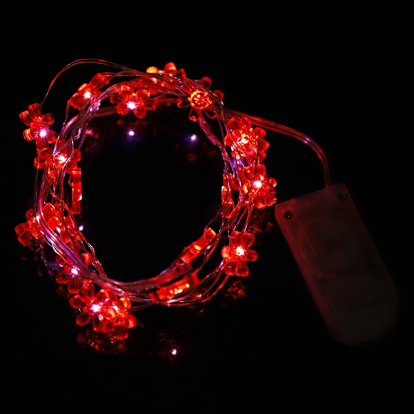 2M 20 LED Batteridrivna Koppartrådsljusslingor för Jul & Bröllopsdekoration (Kallvit)