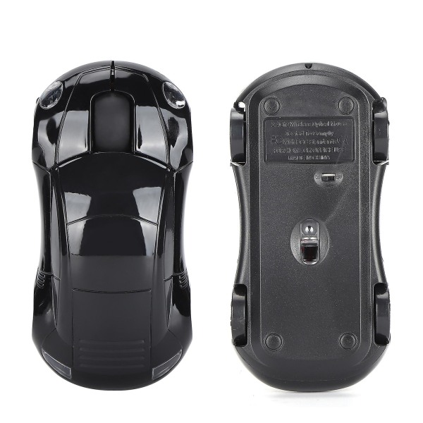 Bærbar datamaskinmus Smart Car Shape Bærbar 2,4 g trådløs mus med USB-mottaker for nettbrett for bærbar PC (svart)