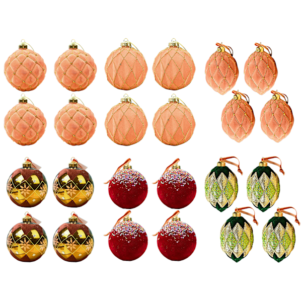 4-pack 10 cm Julgranspynt - Hängande Klot för Festlig Heminredning