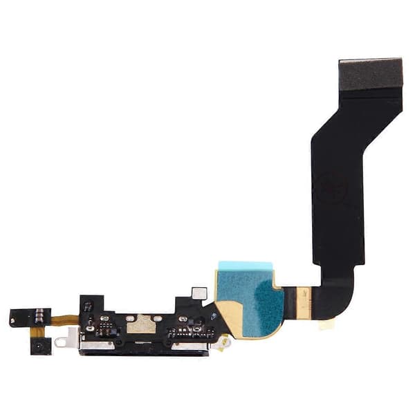 (Ny) KOMPATIBEL Dock Connector Opladningsport Flexkabel til iPhone 4S Black