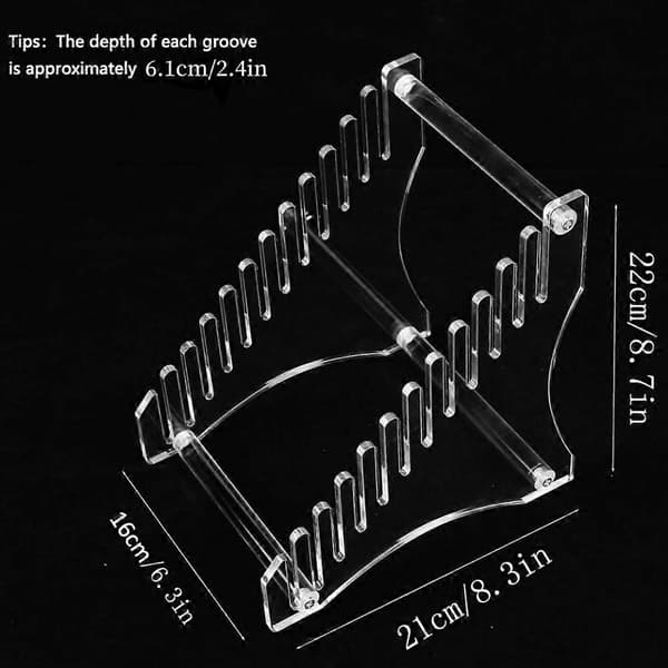 YX024 Akryl Pladereol Desktop Bog CD Display Stand Holder Transparent