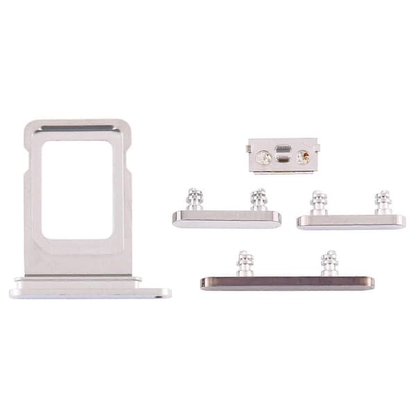 (Ny) SIM-kortskuff + sideknapper til iPhone 12 Pro White