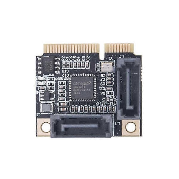 Mini PCI-E til 3.0 adapterkort Mini PCI-E til 2-port 3.0 6 Gbps SSD-adapterkort for WinXP/Win7/8/10/ topp
