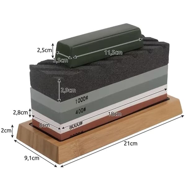 【YD】Whetstone Kit for Knife Sharpening / Sharpening Block - 400/1000/3000/8000 Knife Sharpener 2485