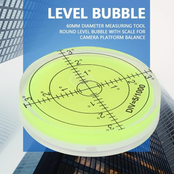 Cirkulär Bubble Level Reader Round Bubble Vattenpass GRÖN green