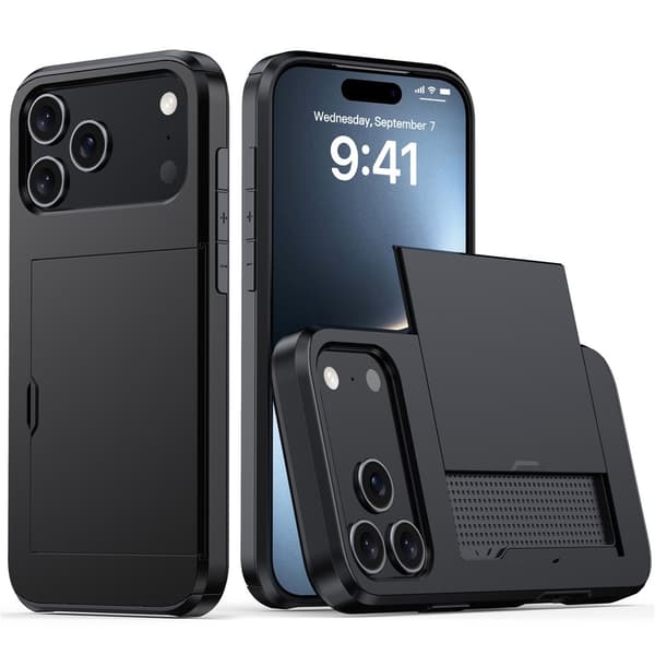 iPhone 17 Pro -hybridikuori korttipaikalla, musta 46