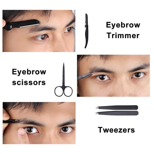 5 i 1 Professionell Grooming Set Eyebrow Kit Pincett Ögonbryn