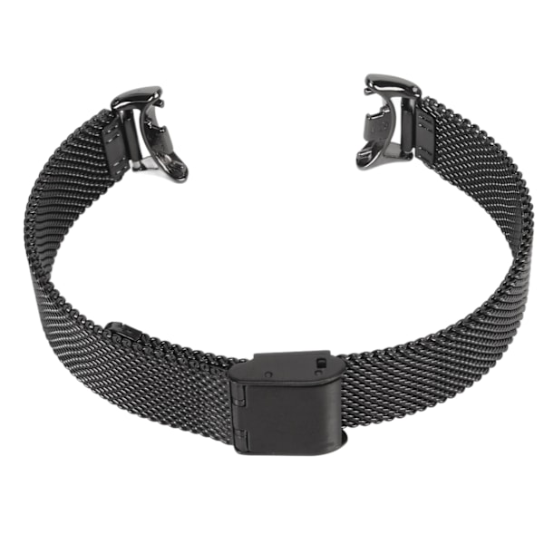 Säädettävä Vaihdettavan Rannekkeen Hihna Hengittävällä Taittuvalla Soljella Nopea Irrotus Ruostumattomasta Teräksestä Ranneke Mi Band 8:lle Musta