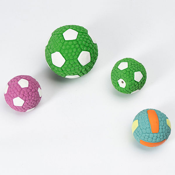 Hund Squeak Toys Hållbara tänder Rengöring Tuggboll Valp Tuggleksaker Husdjursmaterial för hundar Green L