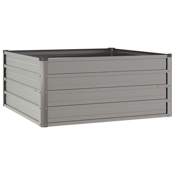 【YD】vidaXL Højbed rustent 100x100x45 cm rustfrit stål Brun 6140