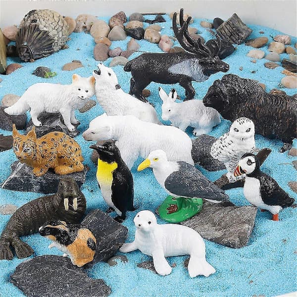 【YD】Miniature Vilde Dyrestatuer - Solide Samlerfigurer til Børns Legetid