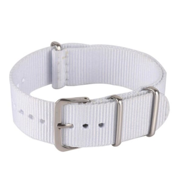 Watch Nato ranneke / nylon ranneke 20 mm eri värejä Vit