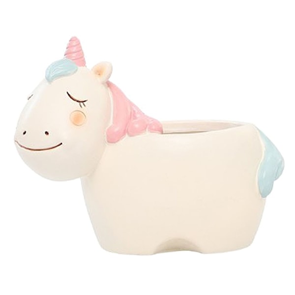 Søt dyr blomsterpotte harpiks MIni sukkulent Planter Home Decor Unicorn
