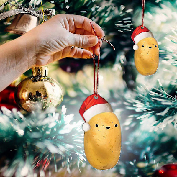 5 Stykker Potetpynt Julepynt Akryl Juletrepynt Høytidsfestpynt Smykker