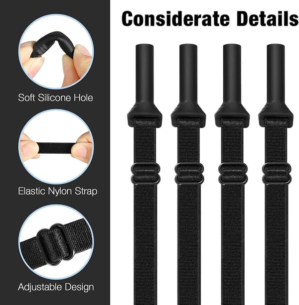 【YD】4 Adjustable Glasses Straps, Elastic Nylon Non-slip, ZQKLA