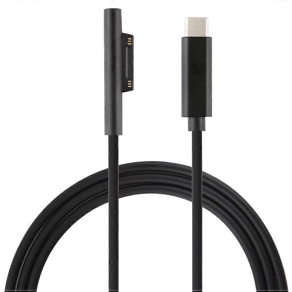 (Ny) USB-C / Type-C til 6-bens magnetisk han-opladerkabel til bærbar computer til Microsoft Surface Pro 7 / 6 / 5, kabellængde: ca. 1,5 m Not Specified