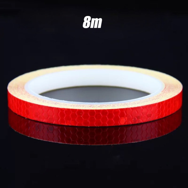 Klistremerke med reflekterende stripe for bil Röd 2 cm/8 m