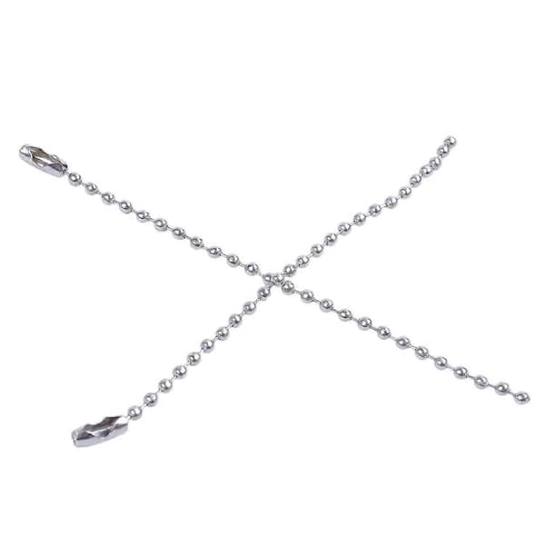 Rostfritt stål 10 cm längd 2,4 mm pärlkedja 100 st silverton LX
