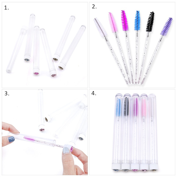 20 st återanvändbar ögonbrynsborste Lashes C 20pcs
