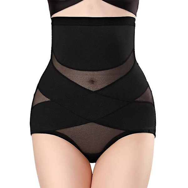 Cross Compression Abs Shaping Byxor Kvinnor Bantning Body Shaper Black XL