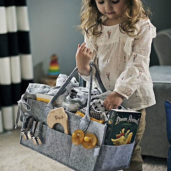 Vikbar baby (ljusgrå)