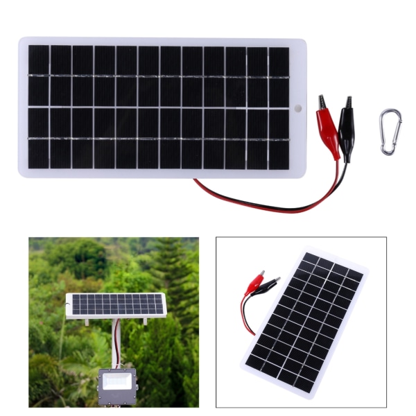 Solpanel 10W 12V polysilicone epoxypaneler Bærbar solcelle DIY 250x120mm til 9-12V batteriopladning udendørs