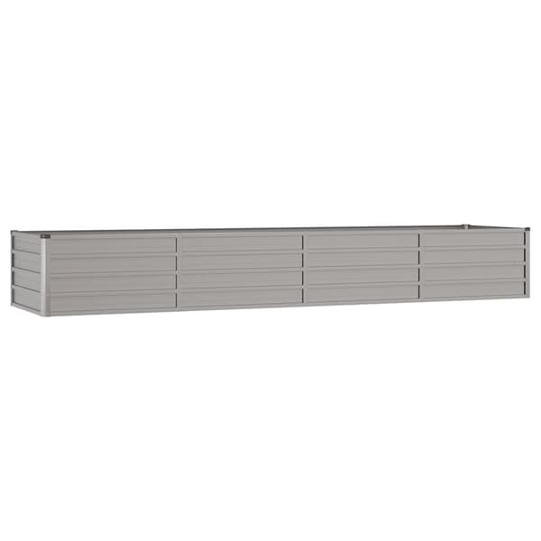 【YD】vidaXL Højbed rustent 320x80x45 cm rustfrit stål Brun 16580
