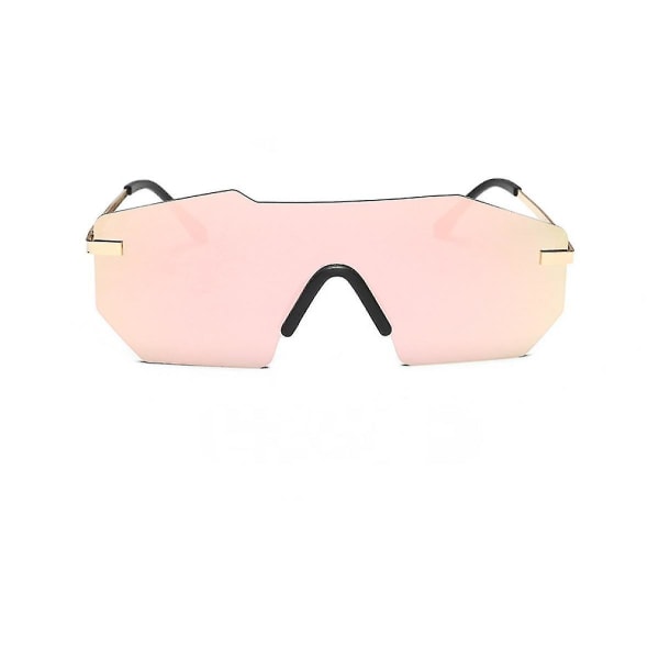 Overdimensjonerte speilløse rammeløse linser for menn og kvinner - gull og grå linser gold and gray lenses