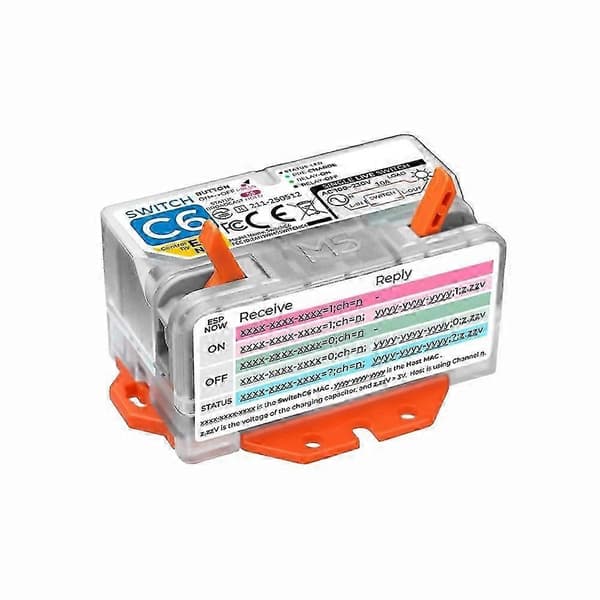 SwitchC6 IOT enkelt live-ledning Wi-Fi Smart Switch ESP32-C6 Latching Relay AC100-230V Input ESP-NOW C top