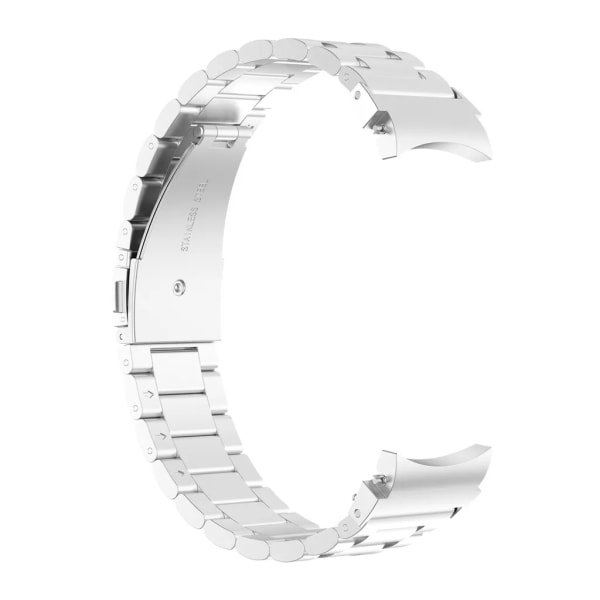 Rustfritt stål tre perler armbånd for Samsung Galaxy Watch 4 Samsung Watch 4 Classic reservedeler (sølv) Silver