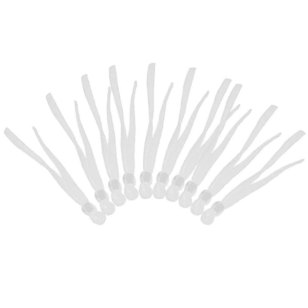 200 st elastiska band justerbart spänne stretchig öronögla rep snöre för sömnad White Flat