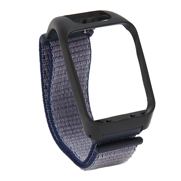 2-in-1 Elastinen Punottu Nylon Urheilukellohihnan Vaihtohihna TOMTOM Runner3:lle Midnight Blue -värisenä