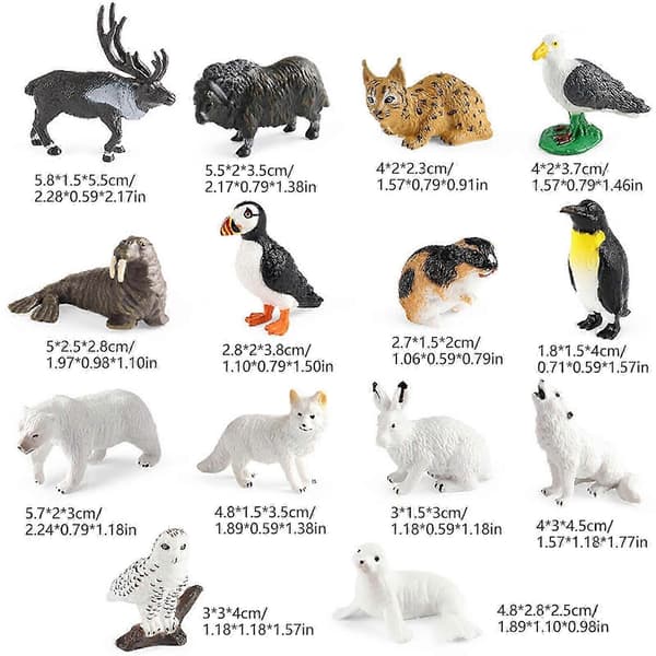 【YD】Miniature Vilde Dyrestatuer - Solide Samlerfigurer til Børns Legetid