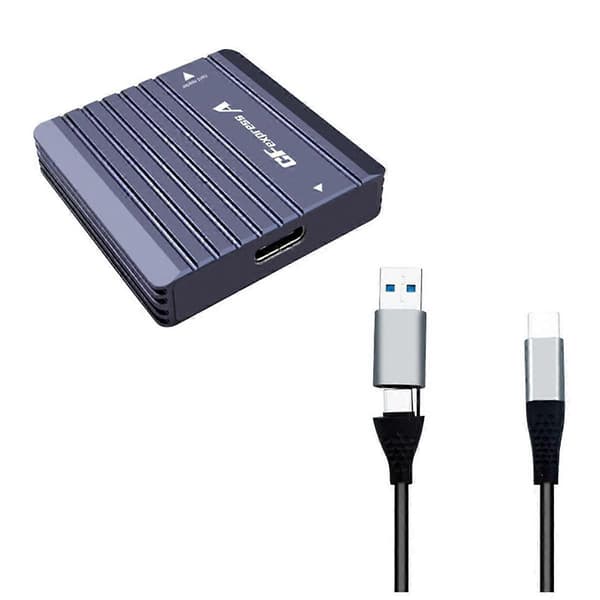 【BQ】CFexpress typ A-kortläsare CFexpress-läsaradapter CFexpress-kortläsare USB3.2 10Gbps USB C CFexpress-kortläsare Space Gray