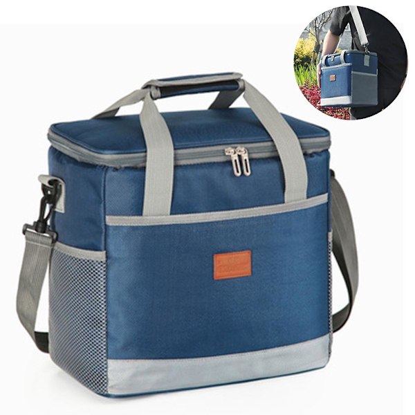 Lunchväska 15l/25l Isolerad Lunchbox Soft Cooler Kylväska Navy Blue 25L