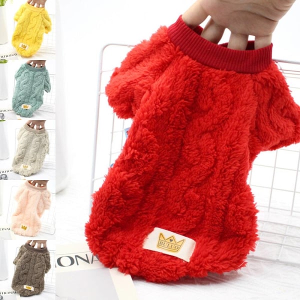 Teddy Pet Supplies Åpen knapp To Leg Coat Dress Bukser Röd S