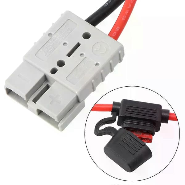 50A for Anderson-kontaktkabel med M8-terminal for batterilading, robust konstruksjon