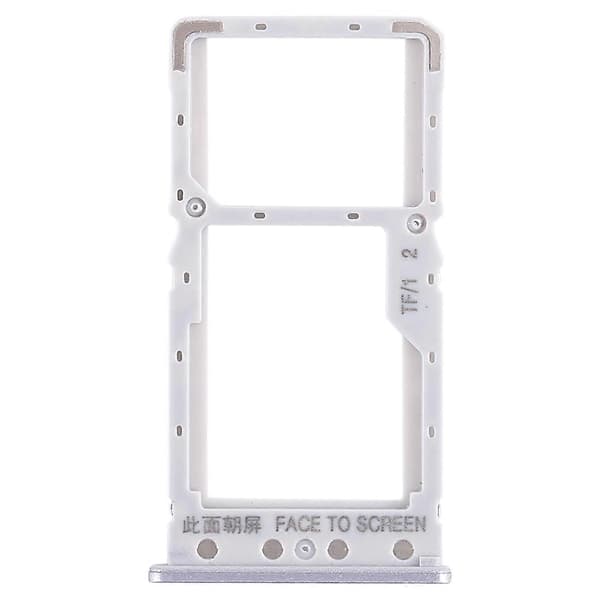 (Ny) SIM-kortbakke + SIM-kortbakke / Micro SD-kortbakke til Xiaomi Redmi 6 / Redmi 6A Silver
