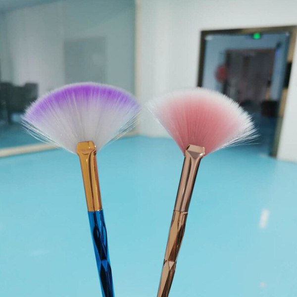 Makeup Tool Brush Restpulver Nose Shadow Blush Brush green pink