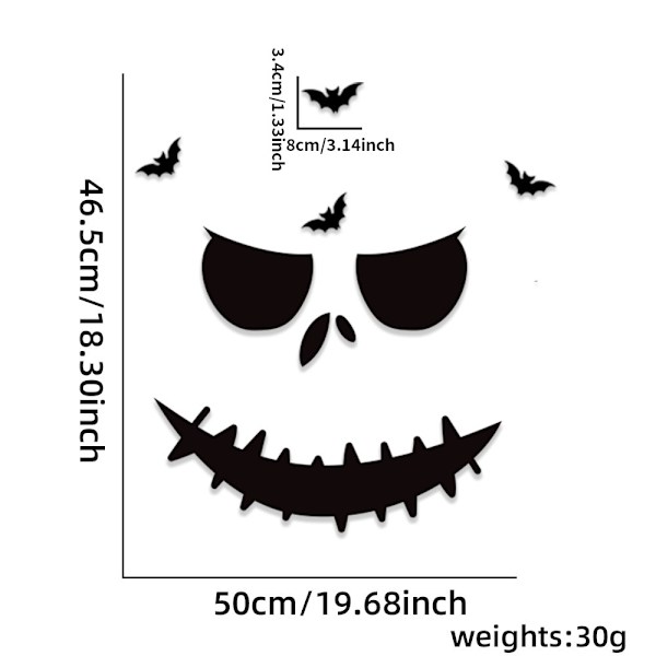 Halloween-koristelu luuranko käsi kurpitsa ovikyltti haamujuhlat koristeet huopa kangas seinätarra Scar