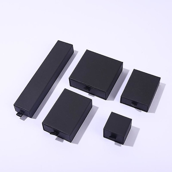 1I tjock papperslåda smyckeskrin för case black 7x9x2.5cm
