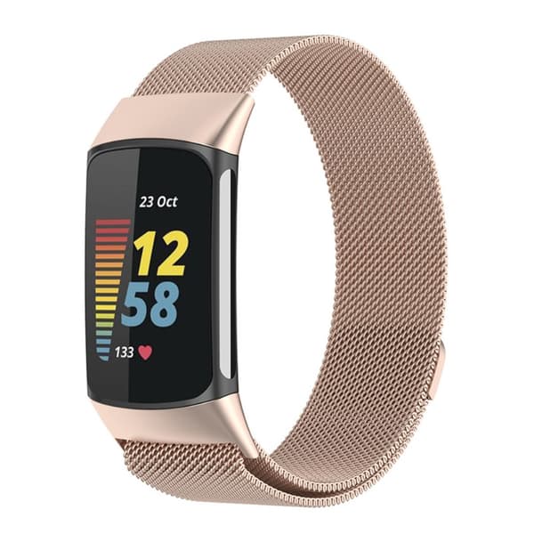 【YD】Milanese Loop -ranneke Fitbit Charge 6 -älykellolle, samppanjakulta