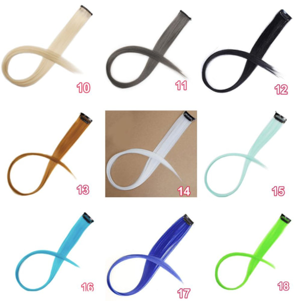 Clip-on loops / Hair extensions - 24 farver 14. Vit