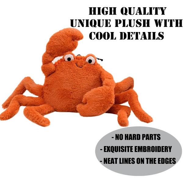 Plush crab pillow 11.8"
