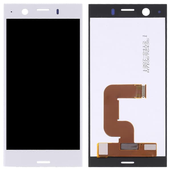 (Ny) OEM LCD-skærm til Sony Xperia XZ1 Compact med Digitizer Fuld Samling Silver