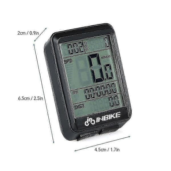 Vandtæt Cykel Speedometer Trådløs Cykelcomputer Regntæt LCD-skærm Multifunktionel Cykling