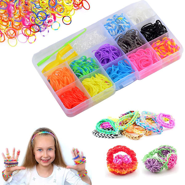 Färgglada vävgummiband set