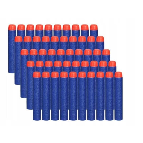 【YD】Nerf Tillbehör - NERF - TILLBEHÖR KIT - 50 ammunition - 6 skummål - Blå Blå